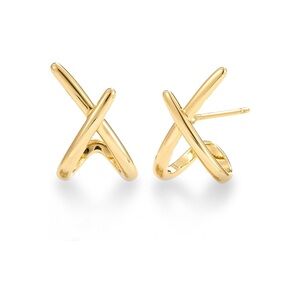 New! Gold Cross Studded Earrings (4846)